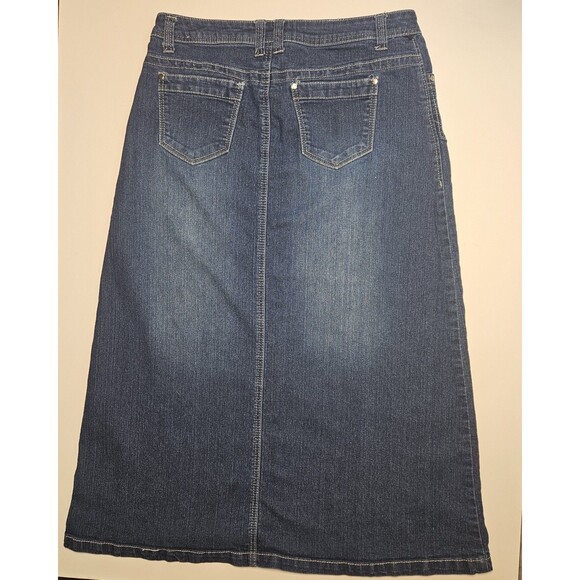 CATO Denim Skirt Womens  10  Pockets Midi Maxi Y2K 90s - Picture 3 of 6